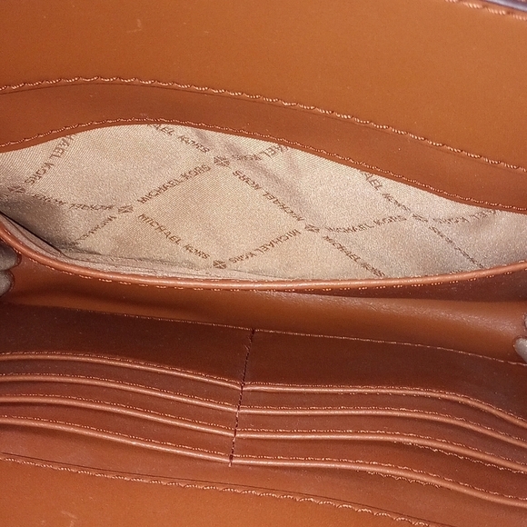 Michael Kors Kenly Large Double Zip East West Xbody Leather Crossbody Clutch Bag - Picture 3 of 8